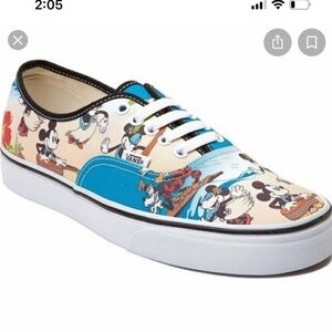 Vans Disney Minnie& Mickey Aloha Hawaii Lace Up Sneakers. D/15/A